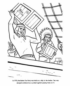 Boston Tea Party Coloring Pages