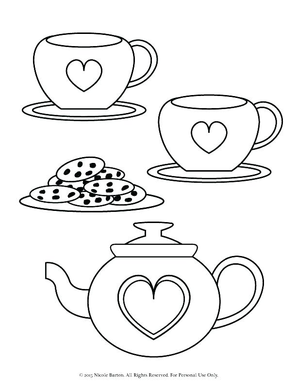 612x792 Tea Party Coloring Pages Educational Coloring Pages Tea Party