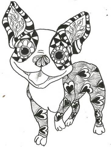 365x480 Boston Terrier Coloring Pages