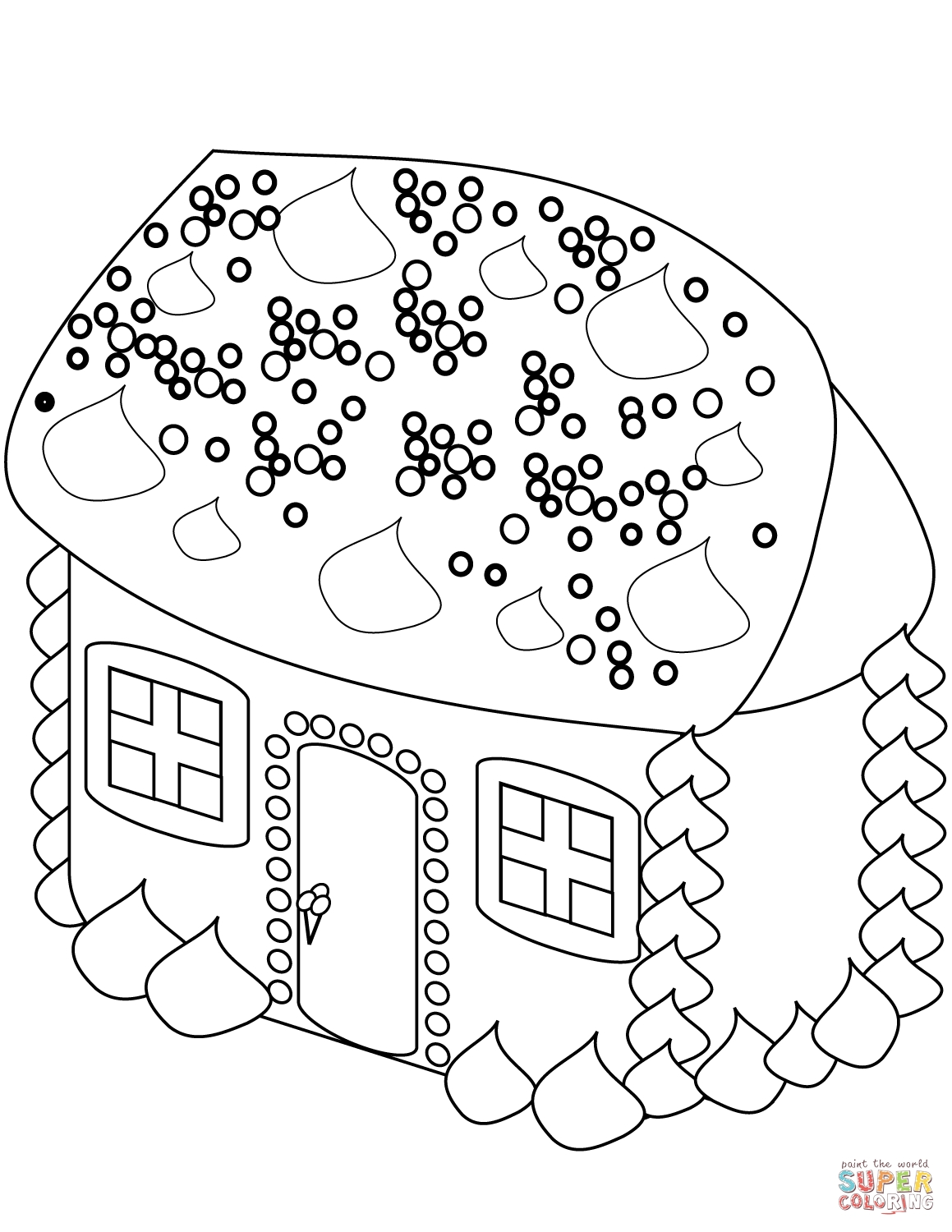 1159x1500 New Coloring Book Free Printable House Pages For Kids Gingerbread