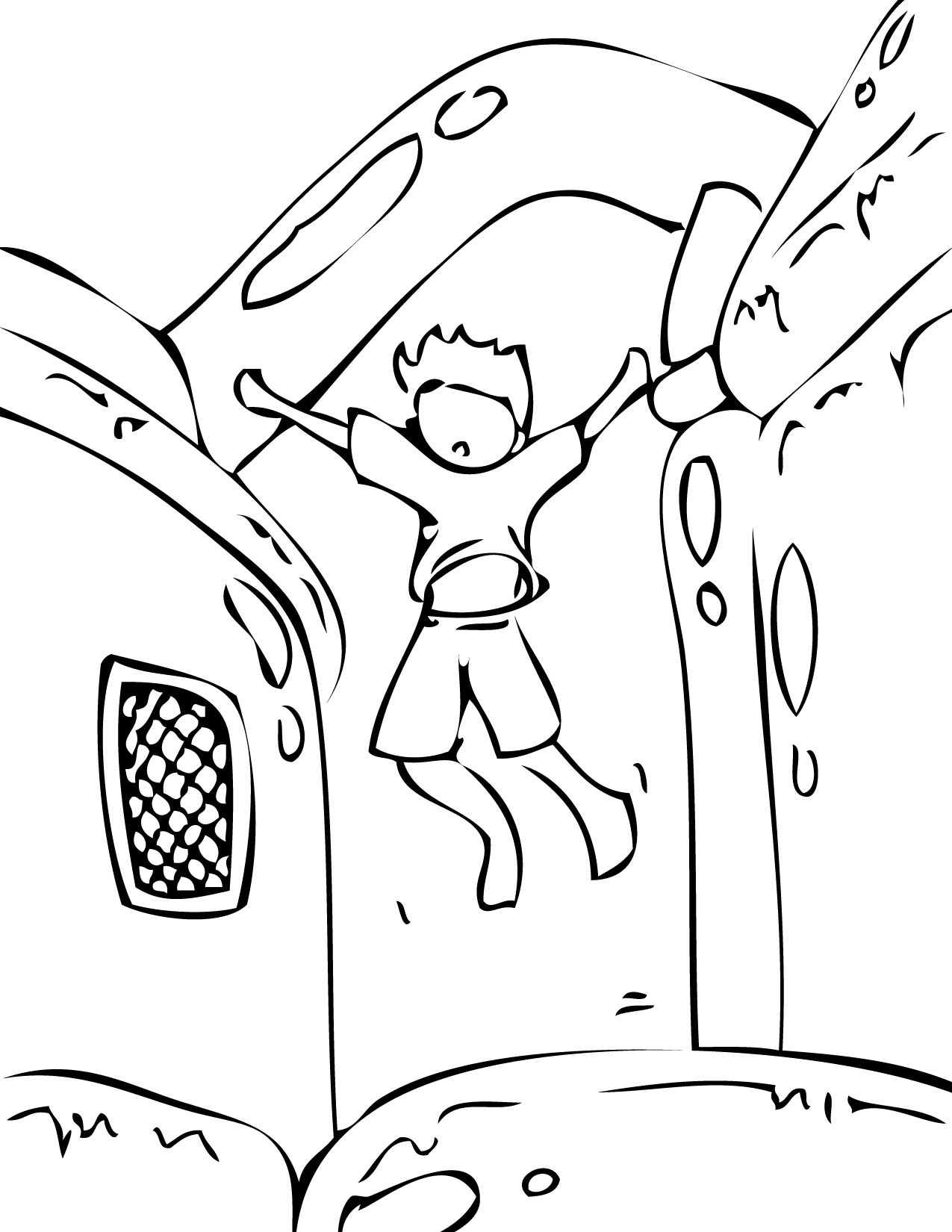 1275x1650 Bouncy House Coloring Page