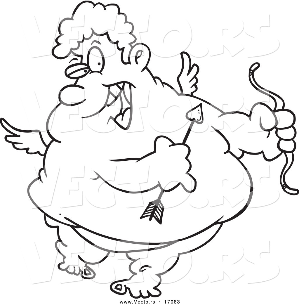 1024x1044 Vector Of A Cartoon Big Cupid Holding A Bow And Arrow