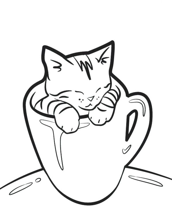600x776 Coloring Page Cat Cliptext.co