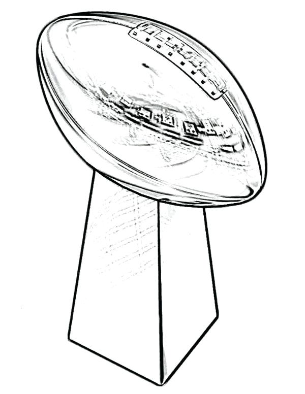 600x776 Superbowl Para Colorear Trophy Super Bowl Coloring Page Dibujos
