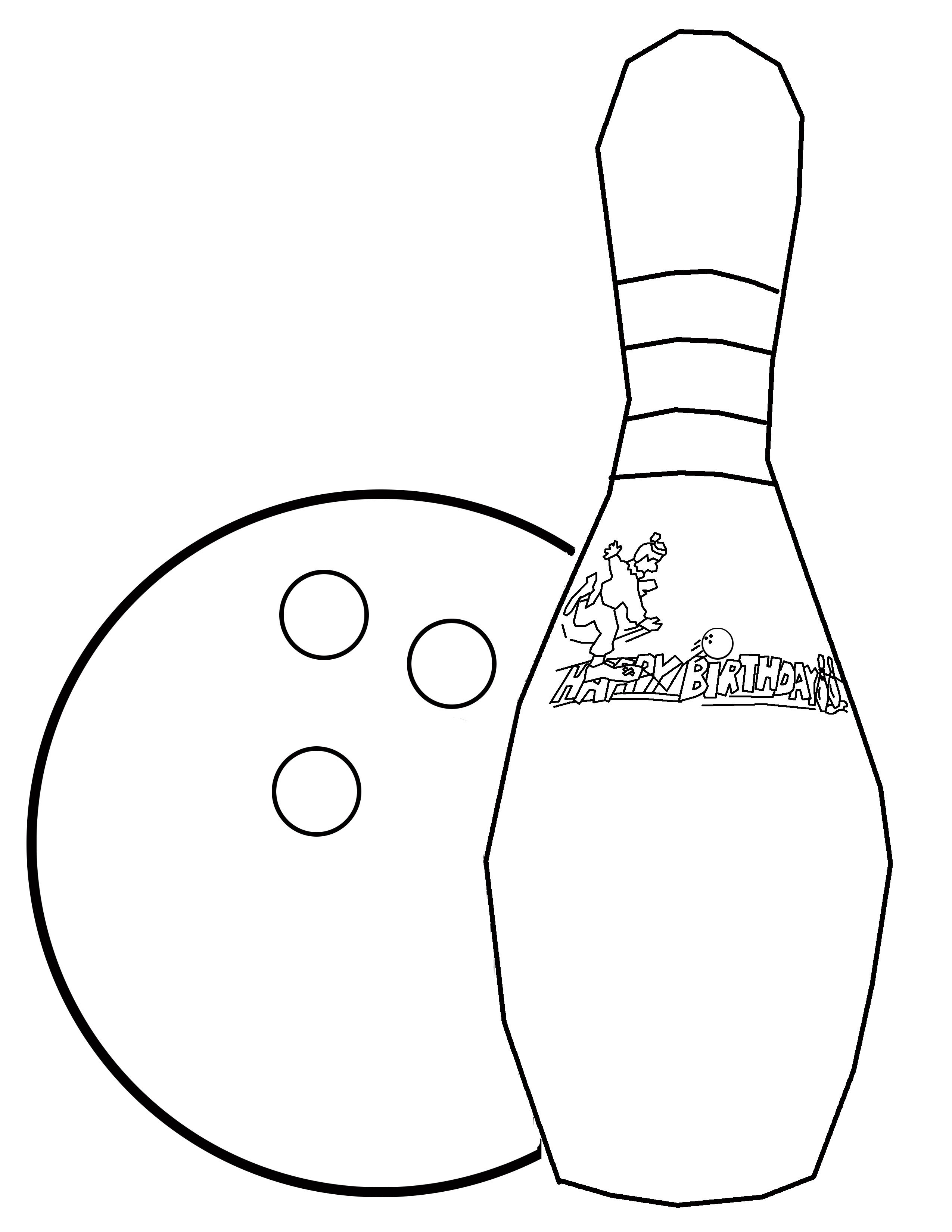2550x3300 Bowling Coloring Pages Landree's 8th Birthday Party