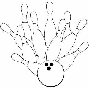300x300 Ball And Multiple Pins Coloring Sheet
