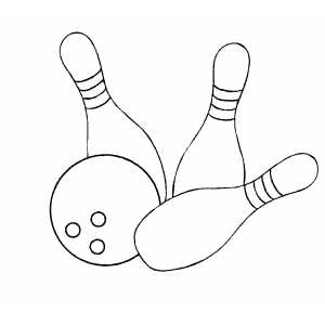 300x300 Bowling Balls And Pins Coloring Page