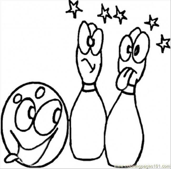 650x644 Bowling Coloring Pages Bowling Bowl And Pins Coloring Page Free
