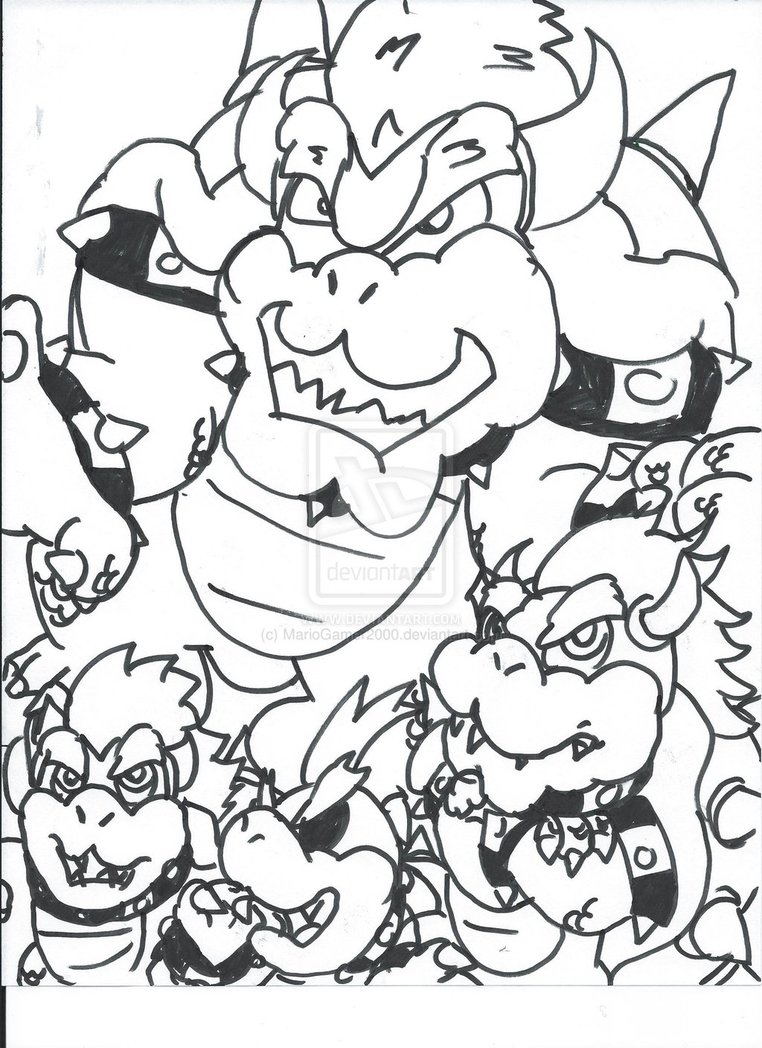 Bowser Coloring Pages Free