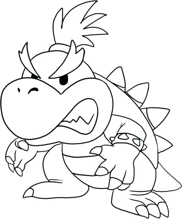 640x768 Bowser Jr Coloriages Captivating Jr Coloring Pages About Remodel