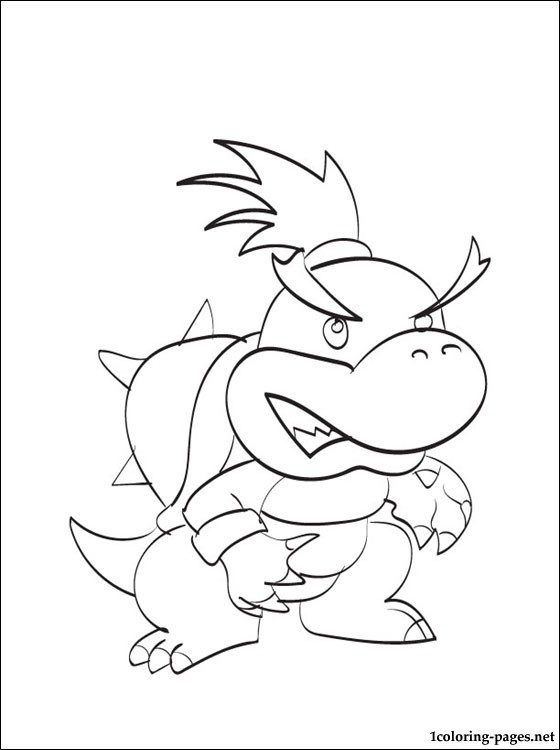 560x750 Bowser Jr. Mario Coloring Page To Print Coloring Pages