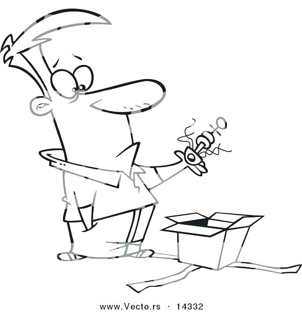 600x620 Box Coloring Page Box Coloring Page Box Coloring Pages
