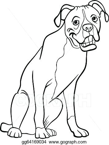 353x470 Boxer Dog Coloring Sheets Vector Illustration Cartoon For Book