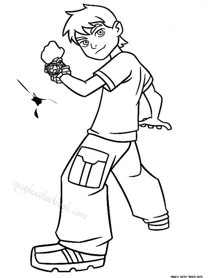 700x933 Ben 10 Omnitrix Coloring Page Cartoon Boy