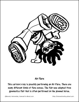 304x392 Old School Break Dancing Design Hip Hop Coloring Book Compiled