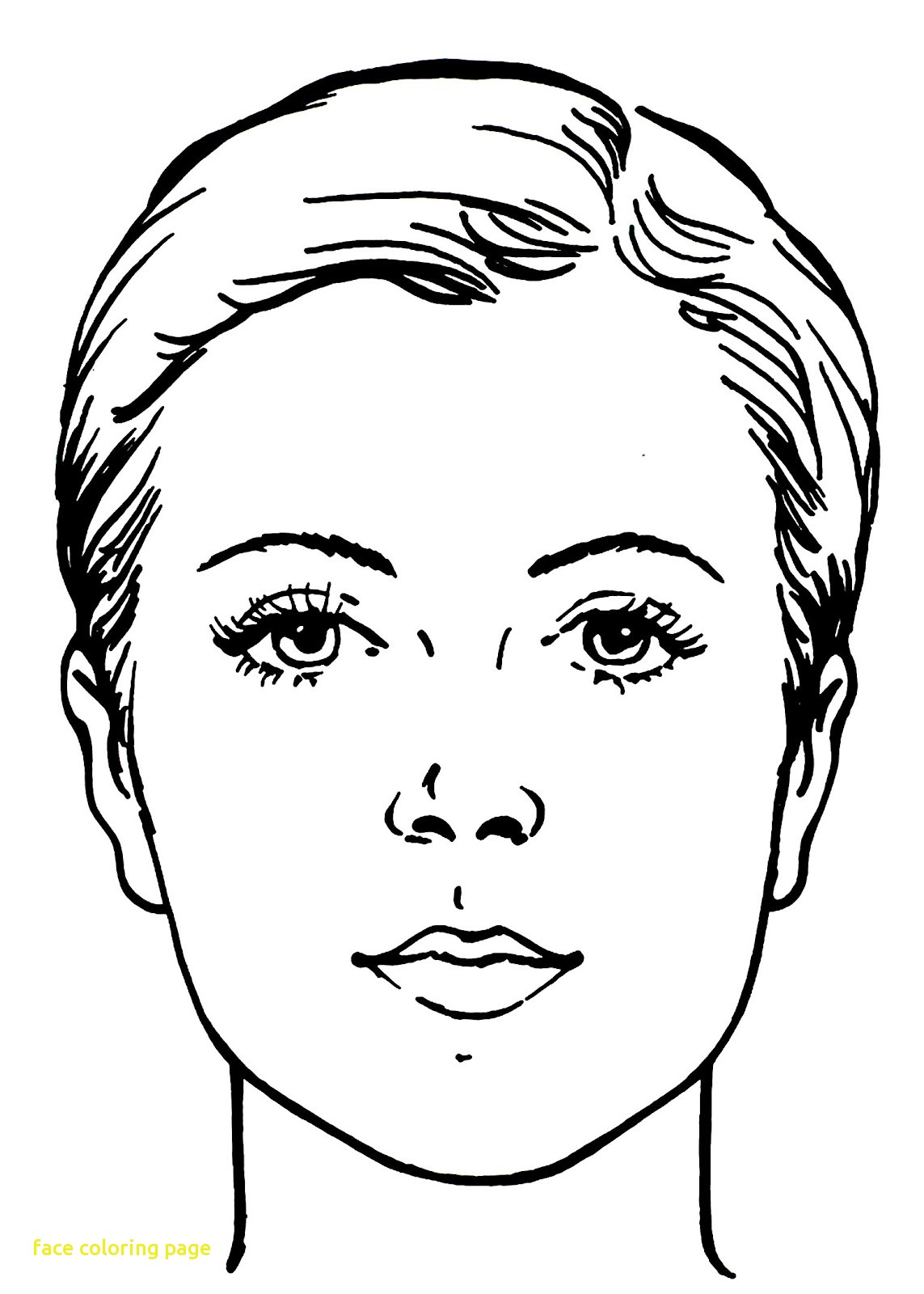 1143x1600 Face Coloring Page With For Kid Face Coloring Page 61 In For Kids