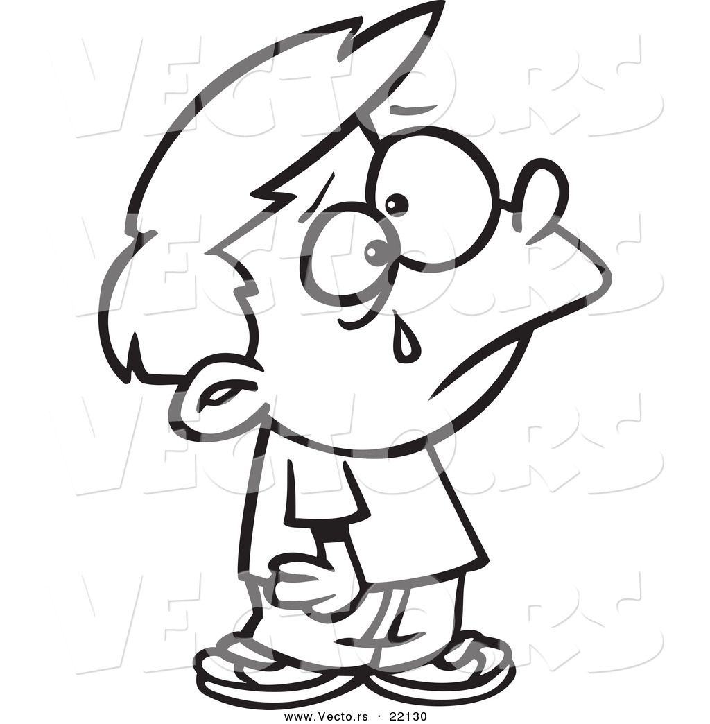 1024x1044 Sad Face Drawing Kid Boy Vector Of A Cartoon Boy Crying