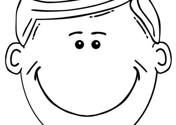 600x425 Boy Face Coloring Page Smiley 68 Others Printable Coloring Pages