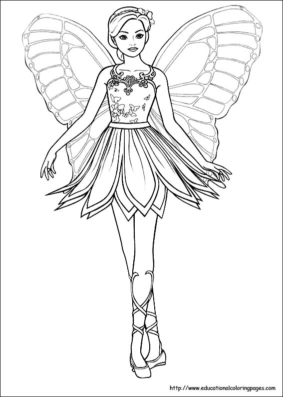 567x794 Fairies Coloring Pages Free For Kids