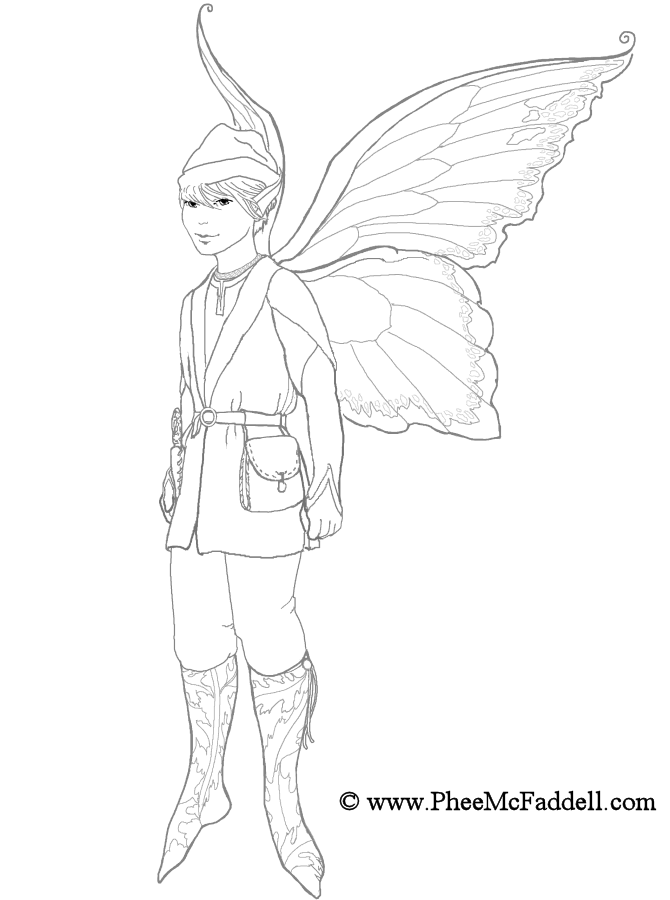 670x900 Boy Elf Fantastical Coloring Pages