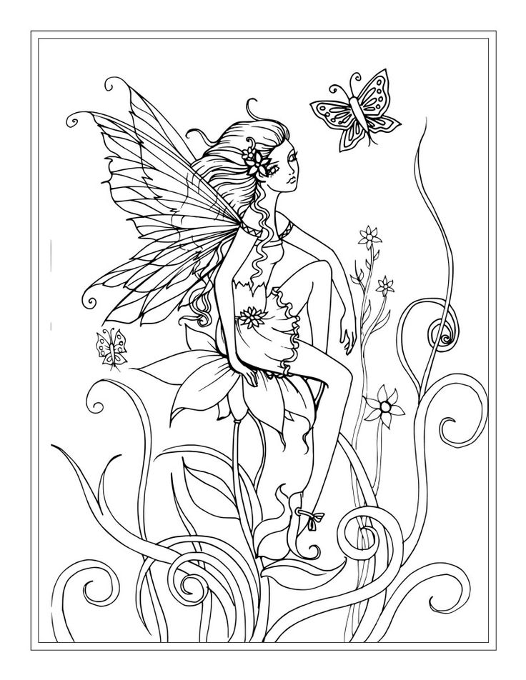 736x952 Fairies Coloring Pages For Adults Fairy Coloring Pages Amazing