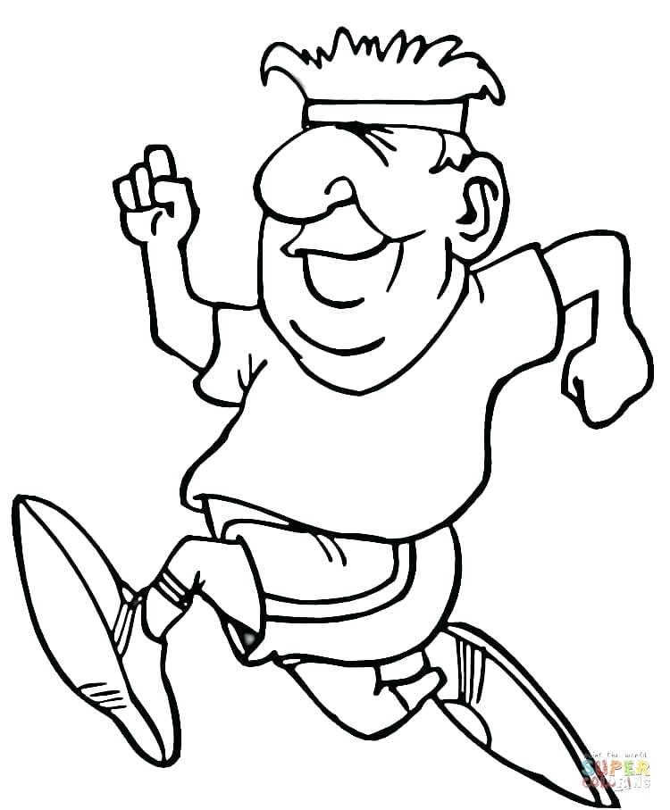 750x907 Running Coloring Page Click The Running Coloring Pages Boy Running
