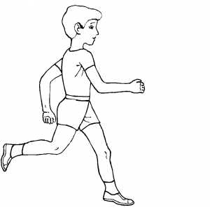 300x300 Sportsman Running Coloring Sheet