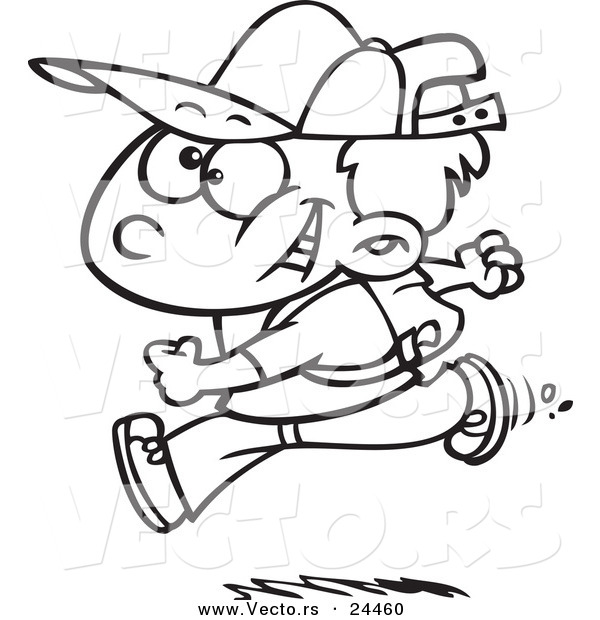 600x620 Vector Of A Cartoon Boy Running On His First Day Of School