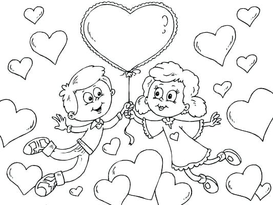 533x400 Cute Valentines Day Coloring Sheets Page Of A Boy And Girl