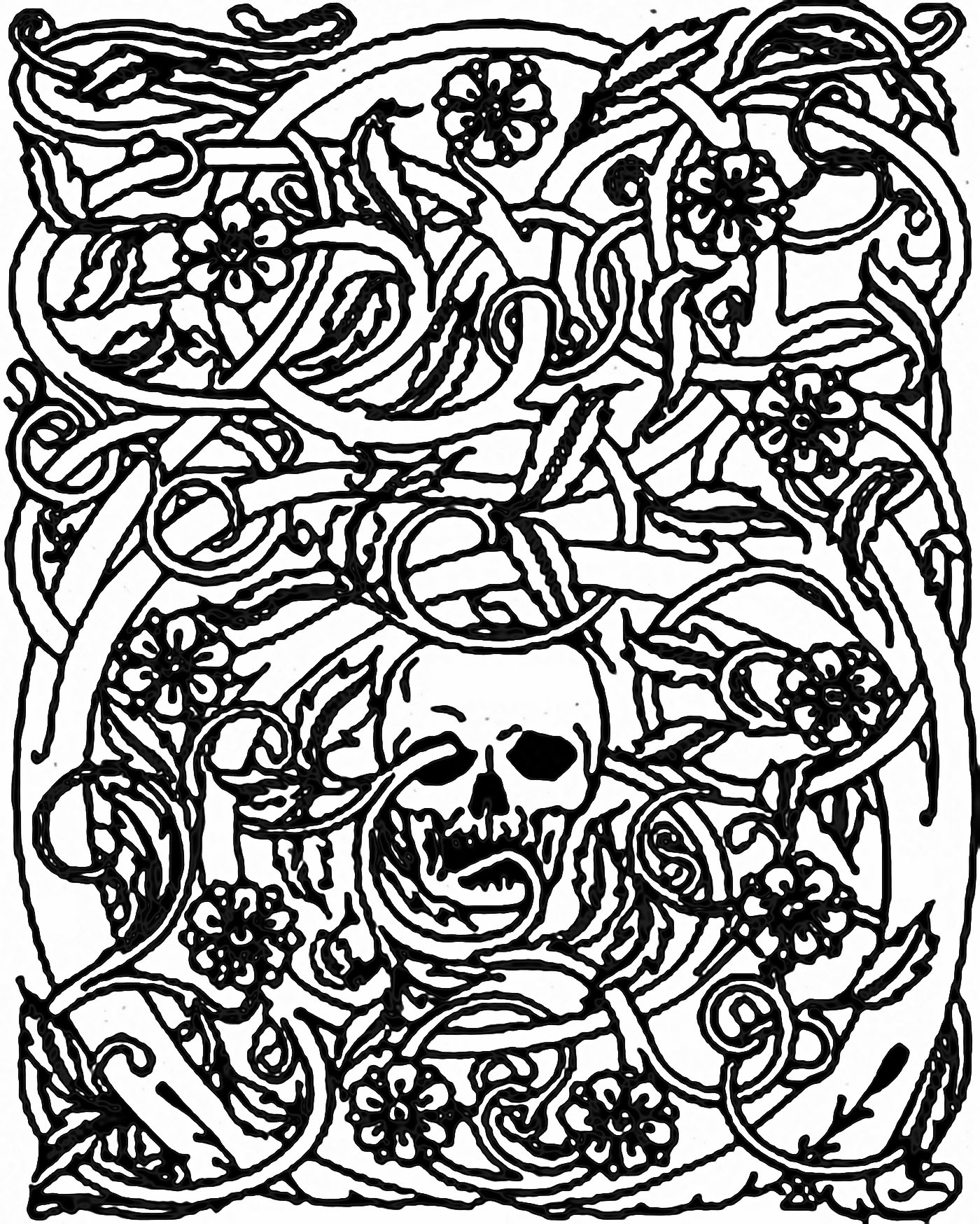 1400x1748 Halloween Skeleton And Brambles