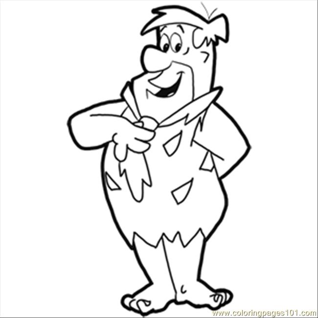 650x650 Square Fred Flinstone Coloring Page