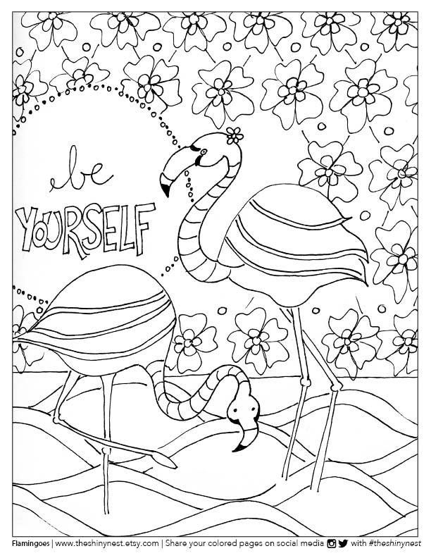 612x792 Bold Design Ideas Flamingo Coloring Pages Free Printable