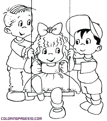 454x512 Friendship Coloring Pages Coloring Pages Friends Playing Colouring