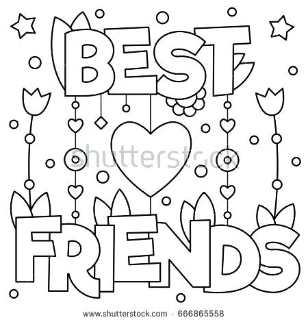 450x470 Best Friend Coloring Pages Friends Pictures To Color Friends