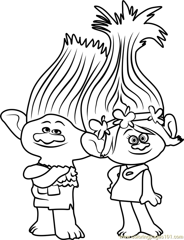 615x800 Branch From Trolls Coloring Page