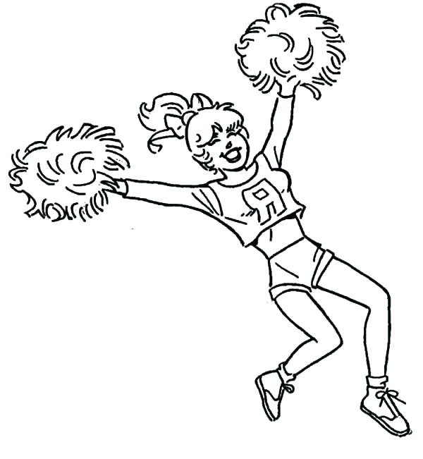 600x651 Cheerleading Coloring Pages Hello Kitty Coloring Pages Cheerleader