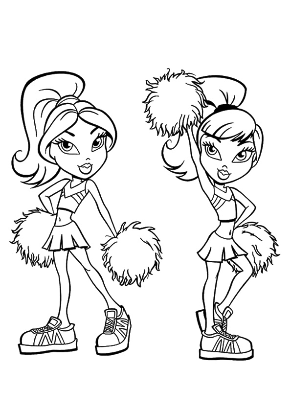 595x842 The Two Bratz Girls Ready To Dance Coloring Page