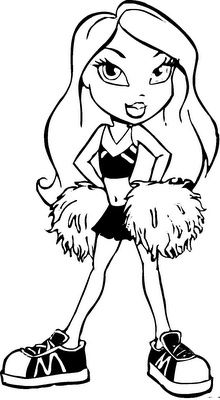 220x400 Bratz Cheerleader Bratz Coloring Pages