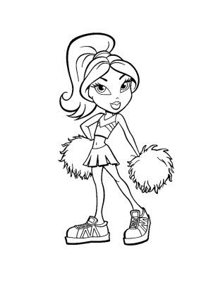 309x400 Bratz Cheerleading Coloring Pages Bratz Cheerleading Coloring