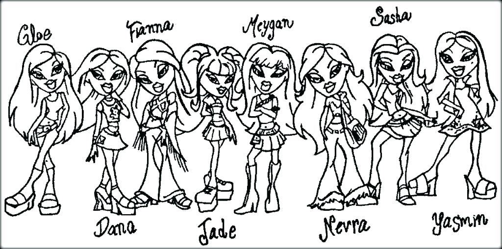 1024x508 Printable Bratz Coloring Pages Coloring Pages Coloring Pages