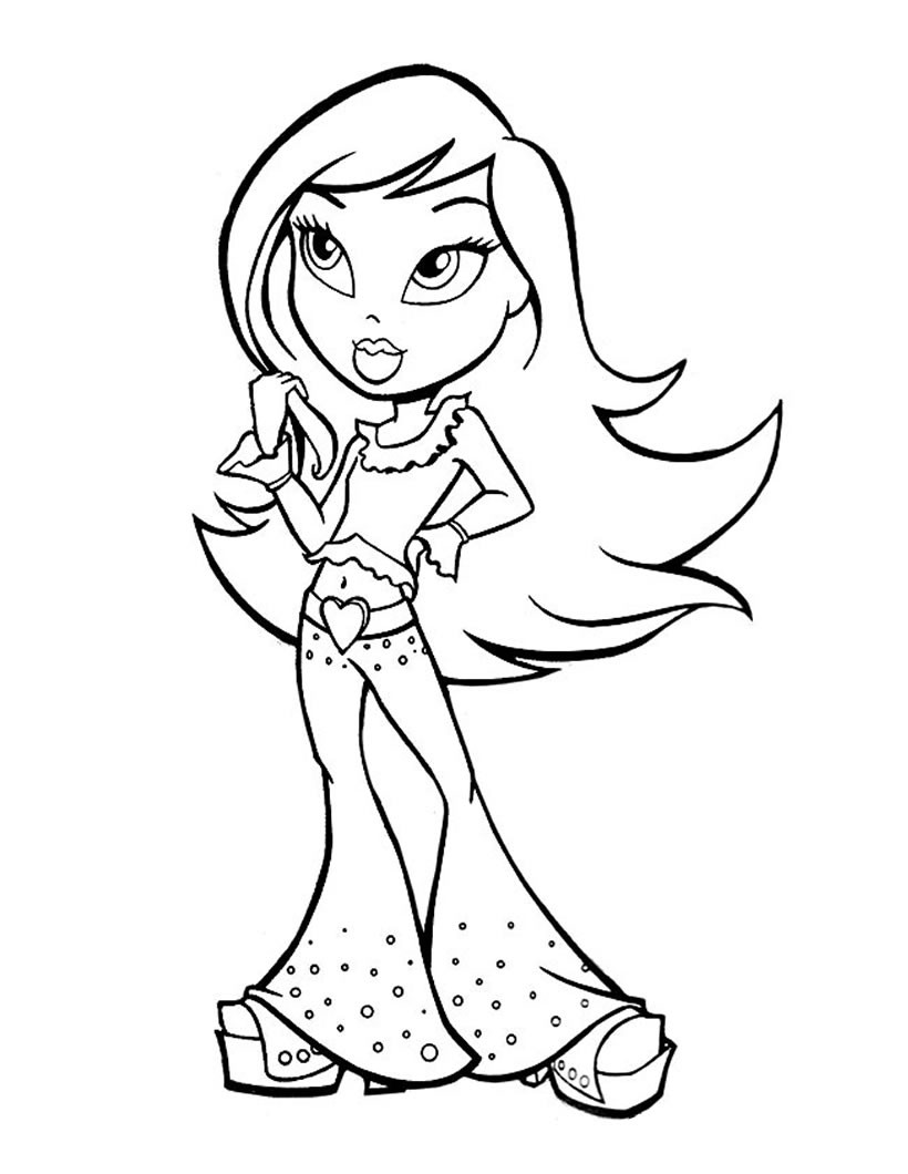 820x1060 Bratz Coloring Pages