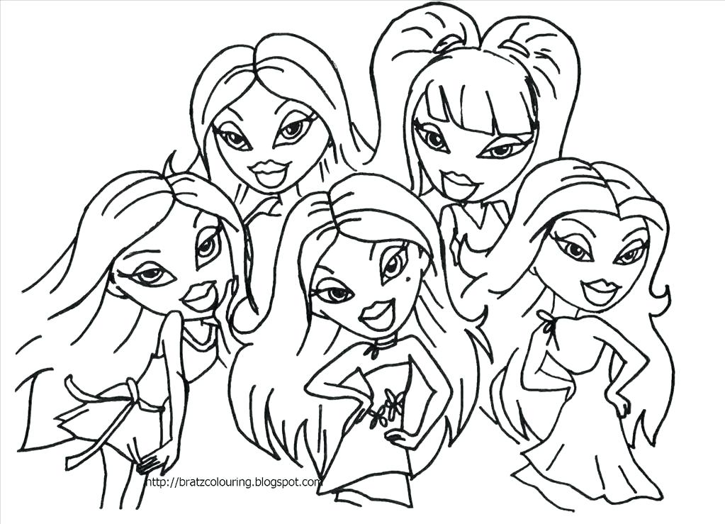 1023x739 Bratz Color Pages Baby Bratz Coloring Pages Online