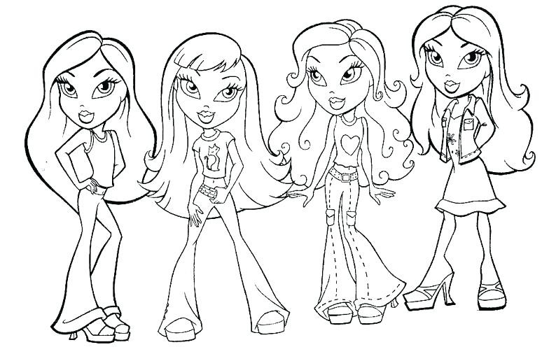 Bratz Dolls Coloring Pages