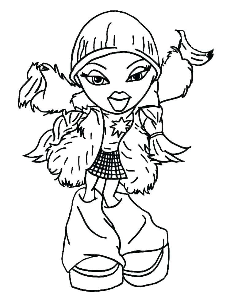 750x1000 Bratz Dolls Coloring Pages Printable Doll Pictures Fuhrer Von