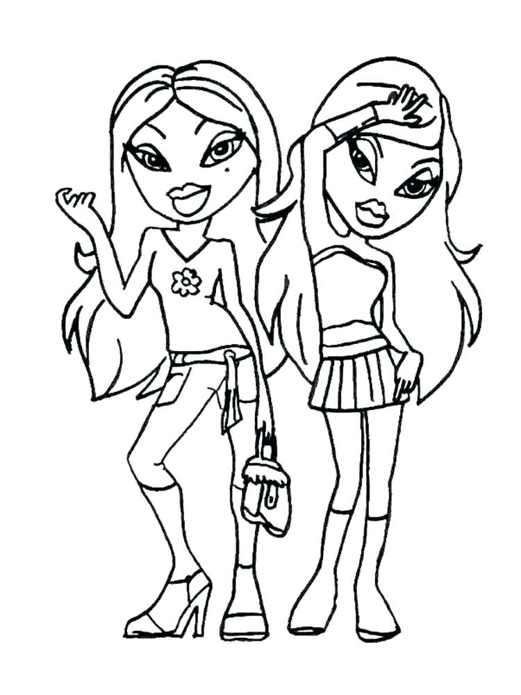 750x1000 Bratz Doll Coloring Pages Dolls Coloring Pages Bratz Doll