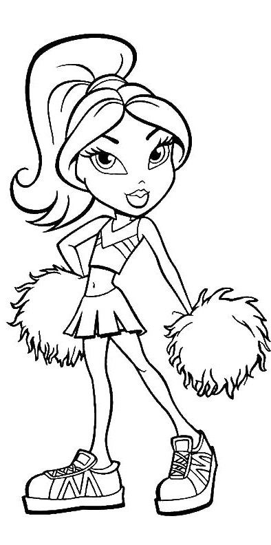 394x792 Bratz Doll Coloring Pages Printable