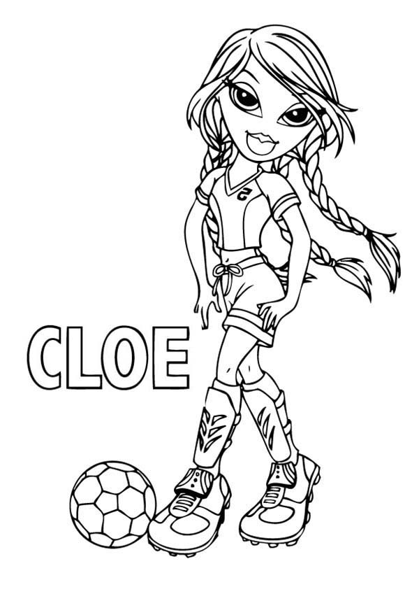 600x849 Cloe Wearing Football Uniform In Bratz Kidz Coloring Pages Batch