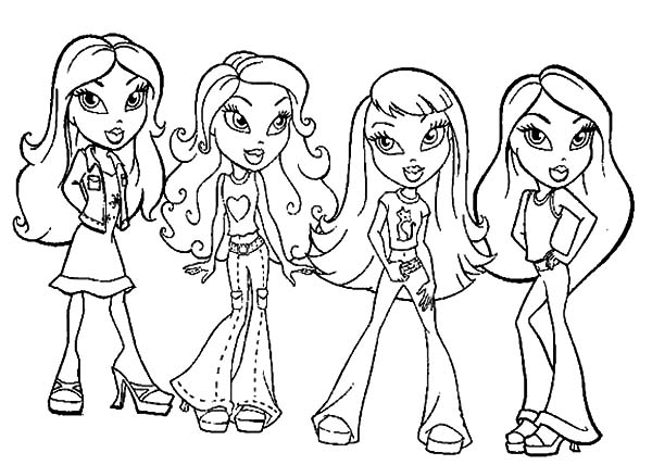 600x428 Homely Ideas Bratz Kidz Coloring Pages