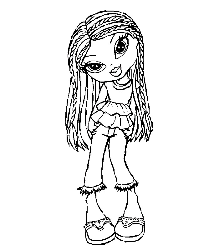 700x800 Kids N 6 Coloring Pages Of Bratz Kidz