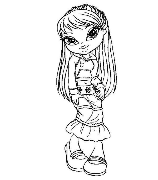 600x686 Simple And Charming Sasha In Bratz Kidz Coloring Pages Batch